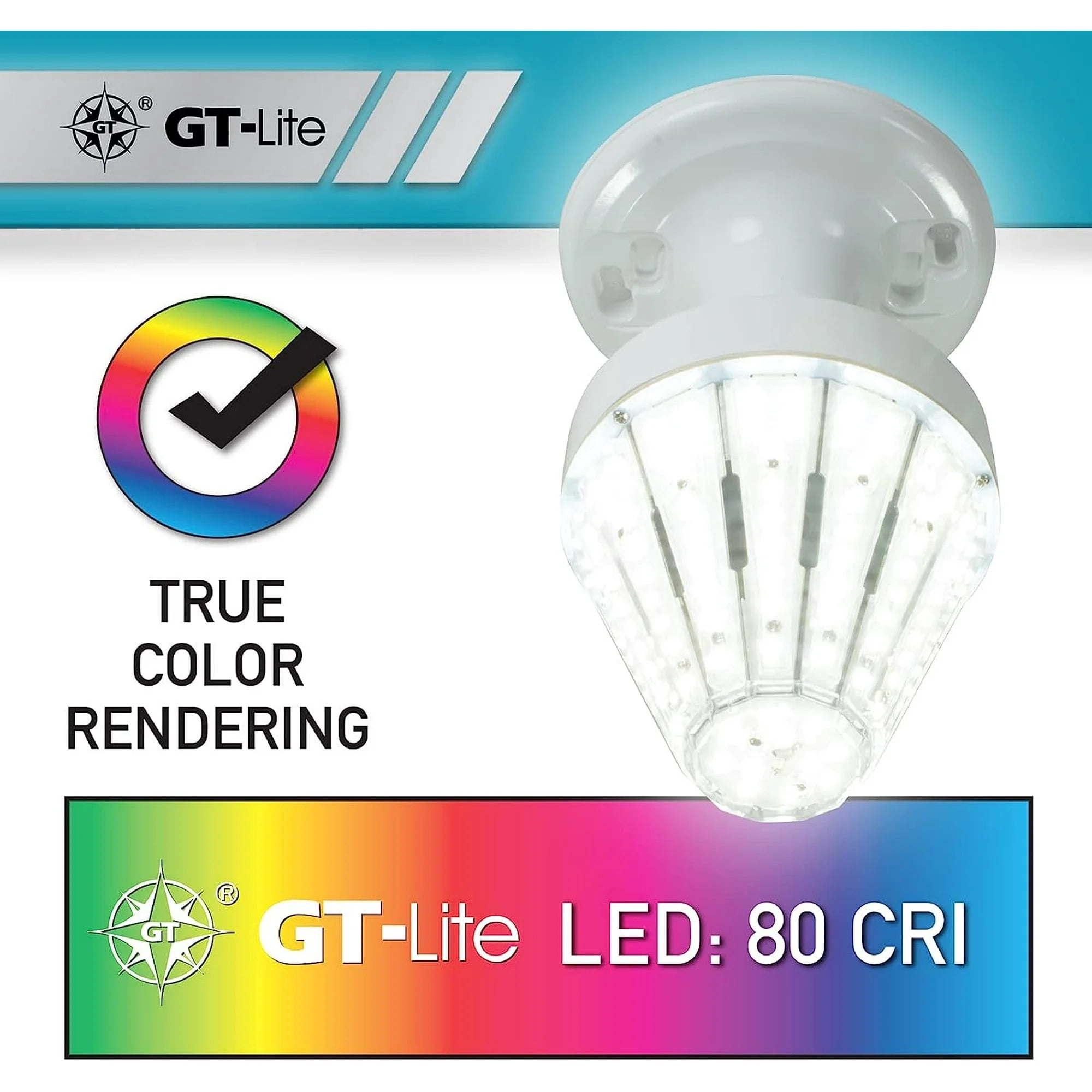 GT-Lite 40W LED Cob Light Bulb for Garages and Workshops, 5200 Lumens, 5000K Daylight, E26 Base
