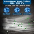 thumbnail image 5 of BILT HARD 24" 3-Speed Heavy Duty Industrial Standing Fan with Aluminum Blades and Adjustable Height, 5 of 7