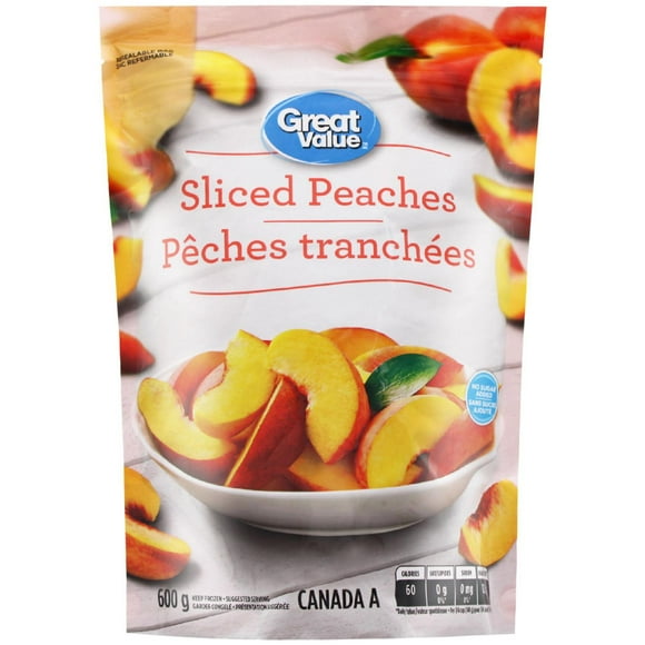 Great Value Sliced Peaches, 600 g
