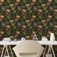 thumbnail image 2 of Ambesonne Skull Peel & Stick Wallpaper for Home, Bonehead Dia de Los Muertos, 13"x72", Camel Green Brown, 2 of 5