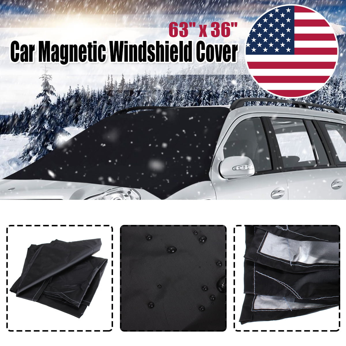 Car Windscreen Mirror Windshield Cover Frost Ice Snow Sun Dust Screen Protector