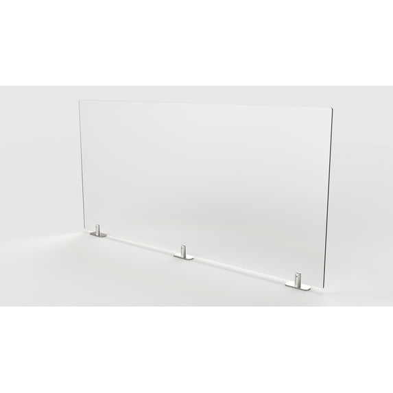 Ghent's Plastic 24" x 59" Partition Extender with Tape in Frosted White