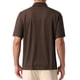 thumbnail image 3 of CAMISETAS POLO DE MALLA DE TEXTURA SÓLIDA PARA HOMBRES CHIC DE VERANO, MANGA CORTA, L, COLOR MARRÓN OSCURO, 3 of 5