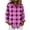 Hot Pink, variant on Lenpel Button down Shirts for Women Long Sleeve Plaid Printed Collared Blouses Dressy Casual Tops Loose Trendy Shirts(Pink,X-Large)