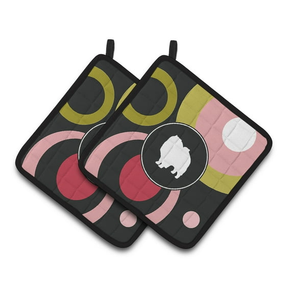 Carolines Treasures KJ1137PTHD Keeshond Pair of Pot Holders , 7.5HX7.5W, multicolor