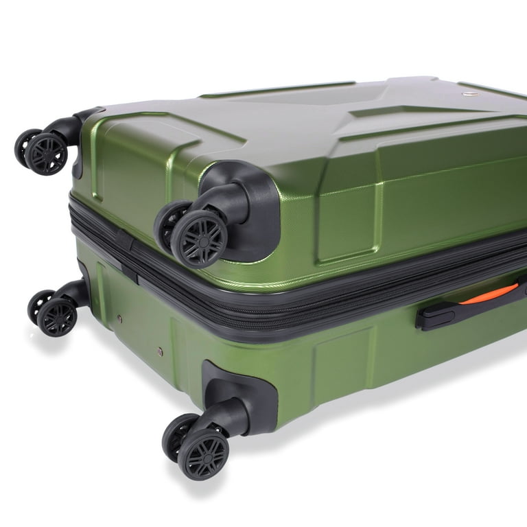 Vailor 3 Piece Olive Hardside Expandable Double Spinner Luggage Set from American Green Travel Walmart