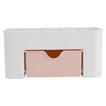 thumbnail image 3 of Multifunctional Desk Desktop Organizer Drawer Stationery Holder Makeup Storage Box Home Pink, 3 of 4