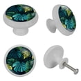 thumbnail image 4 of Frond Round Glow-in-the-Dark Fluorescent Cabinet and Dresser Knobs - 4-Pack, 4 of 6
