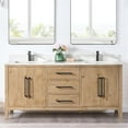 thumbnail image 3 of Altair Design Arbios 72" Quartz Stone Vanity Top in Calacatta White, 3 of 7