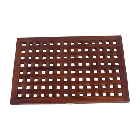 Teak Shower Accessories - Decoteak 23 x 15 in. Grate Teak Spa Shower and Floor Mat