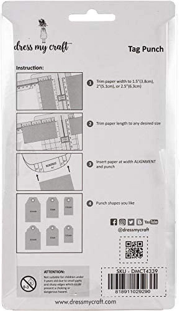 Dress My Craft Designer Punch-Rounded Tag