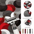 thumbnail image 5 of Round Rugs 3Ft, Red Grey Abstract Round Area Rug Washable Indoor Throw Carpet, Modern Geometric Ombre Artwork Small Non Slip Circle Rug for Bedroom Living Room Home Decor Aesthetic, 5 of 8