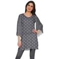 thumbnail image 1 of Moomaya Robe Kurti Courte Indienne Imprimée Tunique en Poly-Crêpe Robe Mini à Col Rond, 1 of 5