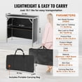 thumbnail image 4 of Folding Portable Bar Table, Tradeshow Podium Table with Carrying Case, Storage Shelf & Black Skirt for Indoor, Outdoor, Party, Picnic, Exhibition, 38.39" x 15.16" x 34.25", 4 of 5