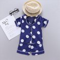 thumbnail image 2 of NIEWTR Baby Boys Clothes Set Toddler Infant Boys Button-down Shirt Tops + Cotton Gauze Shorts Summer Outfit 2PCS with Pockets(A1-Blue,12-18 Months), 2 of 9