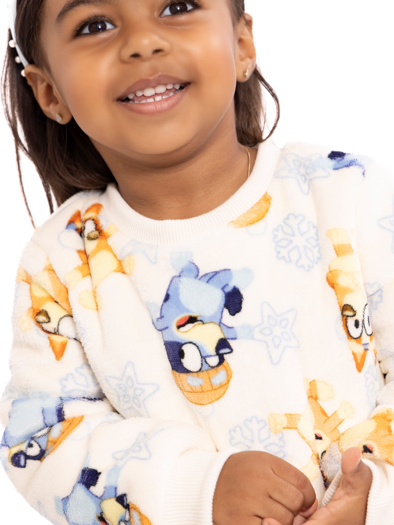 Bluey Unisex Toddler Plush Print Sweatshirt and Pants Set, 2-Piece, Sizes 12M-5T