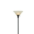 thumbnail image 2 of Metal Round 3 Way Torchiere Lamp with Frosted Shade, Dark Bronze and Gold- Saltoro Sherpi, 2 of 5