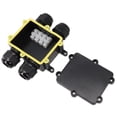 thumbnail image 4 of Junction Box Cable Sleeve IP68 Waterproof Connection H Socket 4-Way Black, 4 of 5
