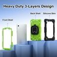 thumbnail image 3 of Case for Samsung Galaxy Tab A9 8.7 Inch 2023 Model (SM-X110/X115/X117) Contrast Color Multi-functional Cover With 360 Rotating Stand and Shoulder Strap, 3 of 8