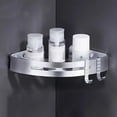 thumbnail image 2 of Yuarrent Estante de esquina para baño, estante de cosméticos montado en la pared, organizador de drenaje de aleación de aluminio, soporte de Juegos de accesorios de baño Tipo 1 Yuarrent HA059992-01B, 2 of 5