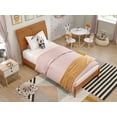 thumbnail image 3 of AFI Valencia Twin Solid Wood Low Profile Sleigh Platform Bed, Light Toffee, 3 of 13