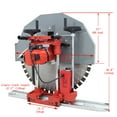 thumbnail image 2 of Concrete Wall Cutter Wet Dry Cutting with Guide Rail Max Groove Depth 20inch 220V, 2 of 14