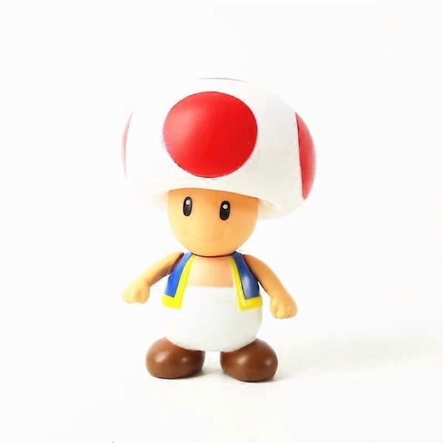 Super Mario Luigi Peach Bowser Yoshi Wario Actionfigur Anime modell Leksaker Tecknad docka Födelseda