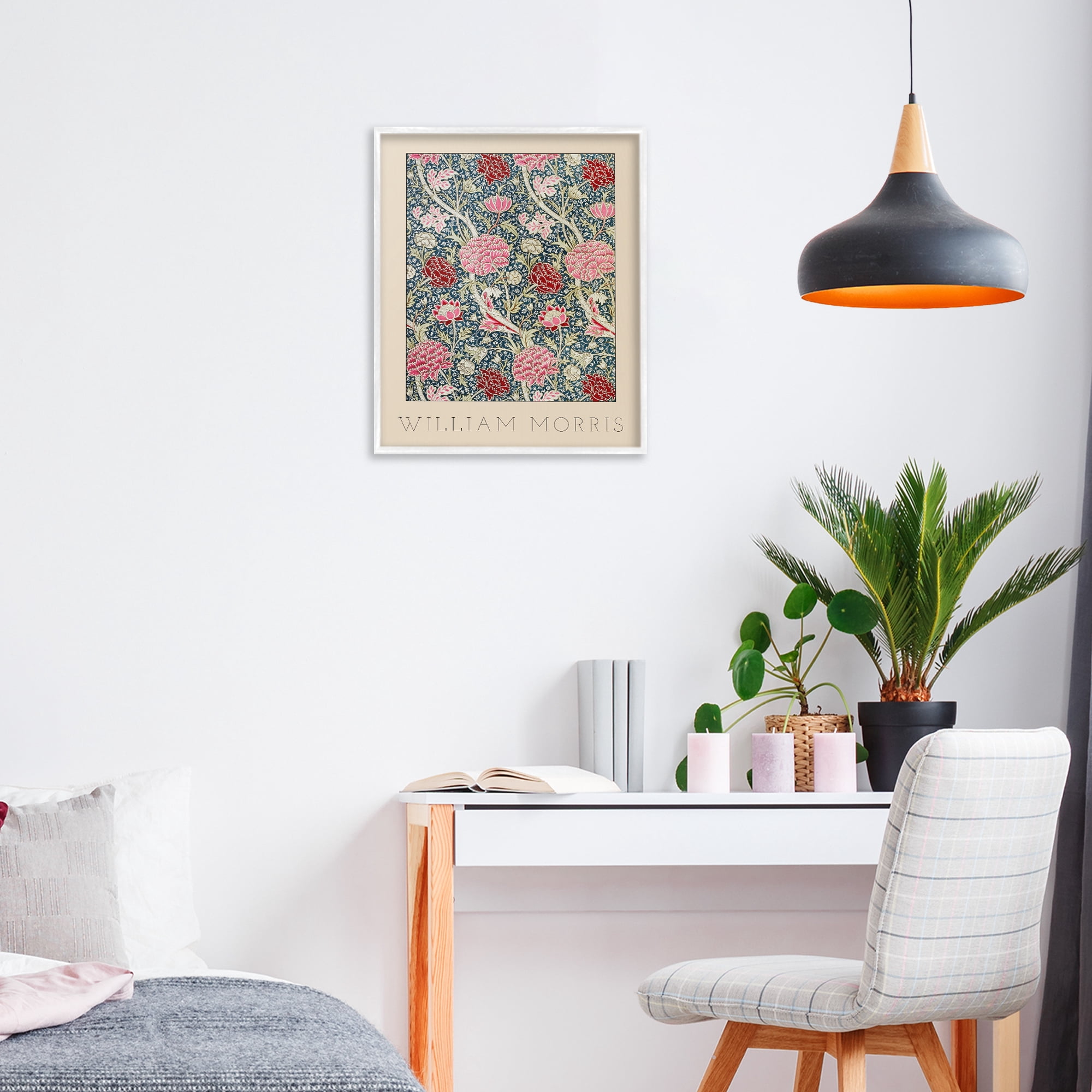 Stupell Industries Ornate Intertwined Flower Classic White Framed Giclee Art, design by Lil' Rue