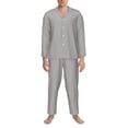 thumbnail image 3 of Sikiie Gary Mens Pajama Set, Soft Warm Long Sleeve Sleepwear, Cozy Button-Down Pjs for Men-XX-Large, 3 of 7