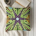 thumbnail image 3 of Mid Century Throw Pillow Cover, Atomic Form Boomerang Details Dots and Crossed Lines, Decorative Square Covers for Couch Bed &amp; Sofa, Apple Green Indigo, 3 of 5
