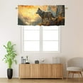 thumbnail image 2 of Forest Wolf Curtain Valance for Kitchen Wild Animal Mountain Waterfall Nature Scenery Window Valance for Living Room Bedroom, Kitchen Valance Rod Pocket Window Curtain 54 by 18 in, 1 Panel, 2 of 6