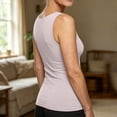 thumbnail image 4 of longantii Womens Built in Comfort Bra Tanktop, Seamless Shaper Bra Cami, Wire-Free Tank Tops with Support, Suitable for All Body Types Light pink XL, 4 of 9