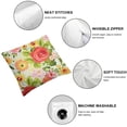 thumbnail image 4 of Shangniulu Beautiful Floral Throw Pillow Covers,Pink Pink Roses Botancoal Decorative Pillow Covers Digital Printing for Couch Sofa Bed Invisible Zipper White, 4 of 6