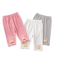 thumbnail image 2 of FLMEI 1-5T Girls Capris Leggings Printing Crop Summer Leggings Elastic Waist Cropped Pants for Baby Toddler, 2 of 9