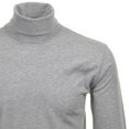thumbnail image 2 of RAGMAN Suéter de Cuello Tortuga para Hombre - Manga Larga Básico Cuello Tortuga Regular Fit, Punto Simple, Color Sólido Gris L (Large), 2 of 3
