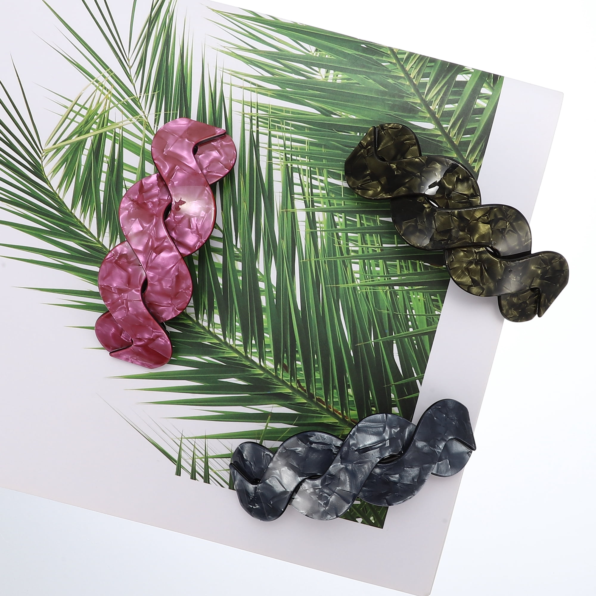 Unique Bargains Large French Hair Barrettes Thick Hair Gray