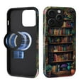 thumbnail image 2 of FKBRCL4U for iPhone 14 Pro Max Compatible with Magsafe Case Retro Vintage Dark Bookshelf Plants Pattern for Girl Boy Full Body Magnetic Design Soft Silicone Protection, 2 of 7