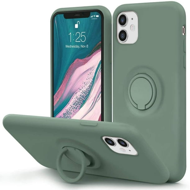 comfort Fahrenheit organiseren iPhone 11 Case,Ultra Slim Fit iPhone Case Liquid Silicone Gel Cover with  Full Body Protection Anti-Scratch Shockproof Case Compatible with iPhone 11  - Pine Green - Walmart.com