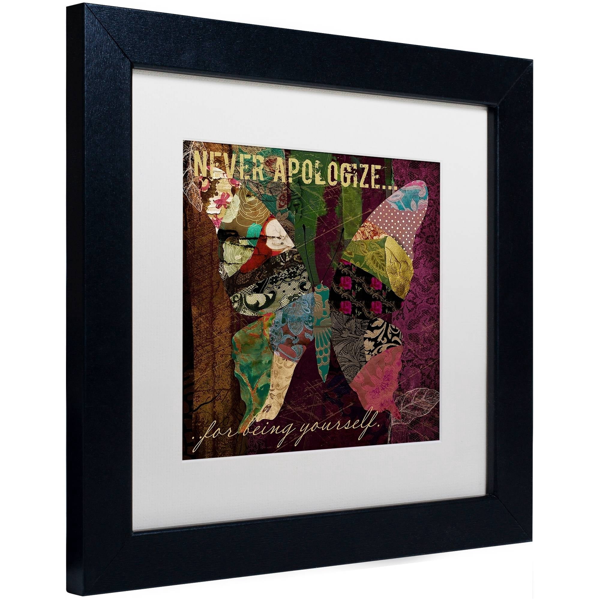 Trademark Fine Art "Winging It IV" Canvas Art by Color Bakery White Matte, Black Frame