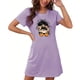 thumbnail image 5 of Camisón corto de talla grande para mujer, camisón de manga corta con estampado de pecho a la moda, camisón para mujer, 5 of 5