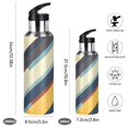 thumbnail image 2 of Yayeee 20oz Insulated Water Bottle Double Wall Stainless Steel with Flip Straw Lid, Retro Colorful Stripes, 2 of 7