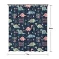 thumbnail image 5 of Dark Blue Girl Themed Dinosaurs Pattern Shower Curtain 72"x84" ,Bathroom Decorative Shower Curtains Set with 12 Hooks,Modern Waterproof Washable Shower Curtain, 5 of 6