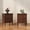 M-Brown, variant on CBJCBJ 21" Mid-Century Nightstands Set of Two, Featuring Two Storage Drawers with Metal Handles, Brown
