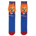 thumbnail image 3 of Child's Play Chucky Doll Fuzzy Hair Good Guys Costume Character Design Men's Crew Socks, 3 of 7