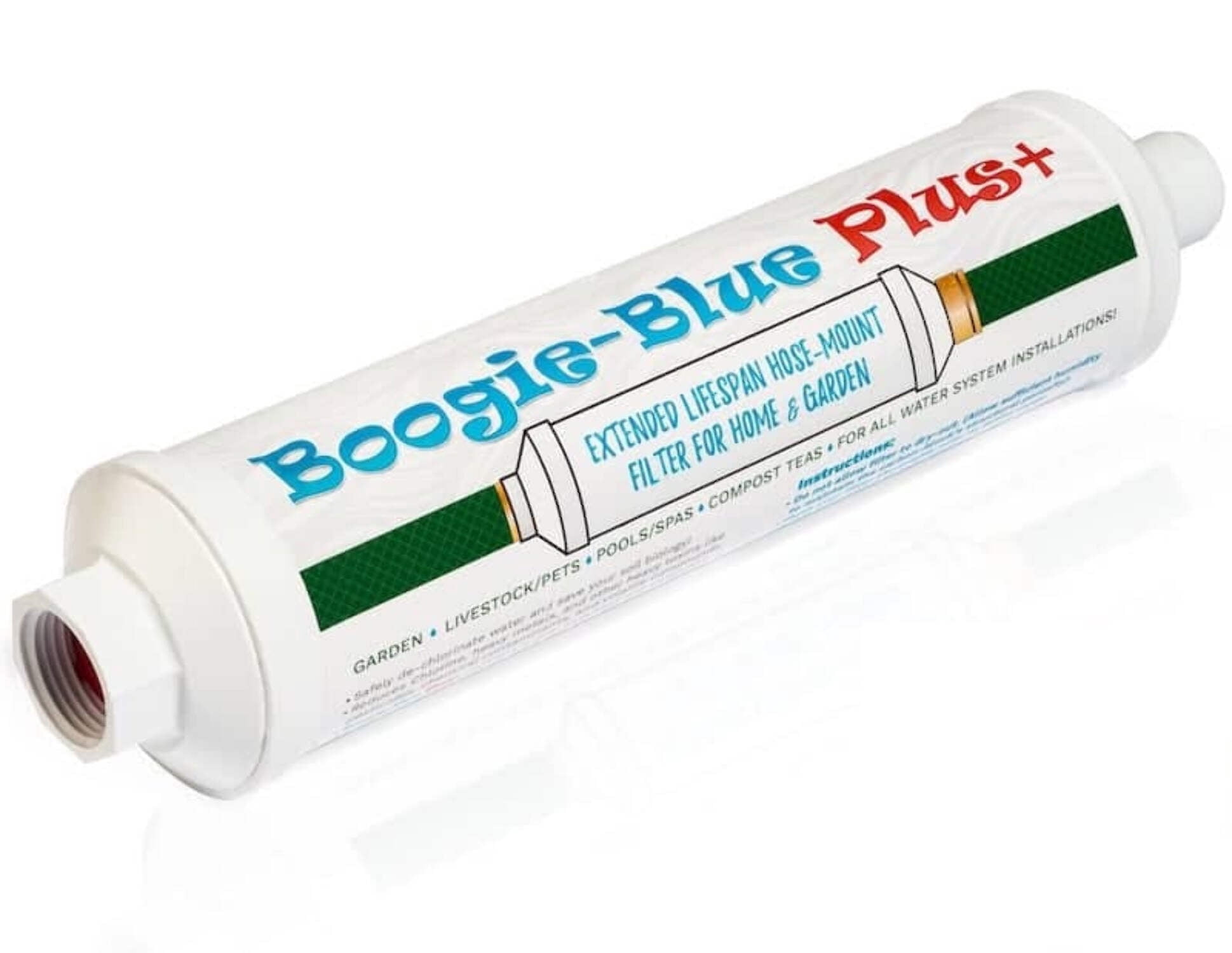 4-Pack, Boogie Blue Plus Garden Hose Water Filter, Outdoor  RV Use, 45k Gallon