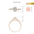 thumbnail image 4 of ANGARA Natural 0.32 Ct. Diamond Halo Ring in 14K Rose Gold for Women (Ring Size: 3.5), 4 of 9