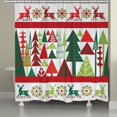 thumbnail image 2 of Laural Home  Nordic Christmas Shower Curtain, 2 of 2