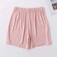thumbnail image 2 of SWSMCLT Women's Boyshort Pajama Pants Casual Medium Waist Pull On Pajamas Nightwear Cool Home Fall Elastic Pink Medium, 2 of 5