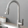 thumbnail image 1 of MAX Faucets Pull-Out Kitchen Faucet Single Handle 16" Brushed Nickel Finish, 1 of 2