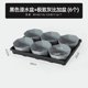 thumbnail image 1 of Zhuge Juego de 1 pieza de bandeja para macetas gruesas de plástico negro y gris, maceta de inmersión cuadrada negra * 1 + maceta de plántulas gris * 6, 1 of 5